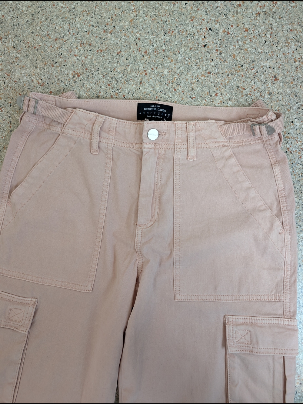 Sanctuary Light Blush Utility Cargo Pants - Picture 3 of 4